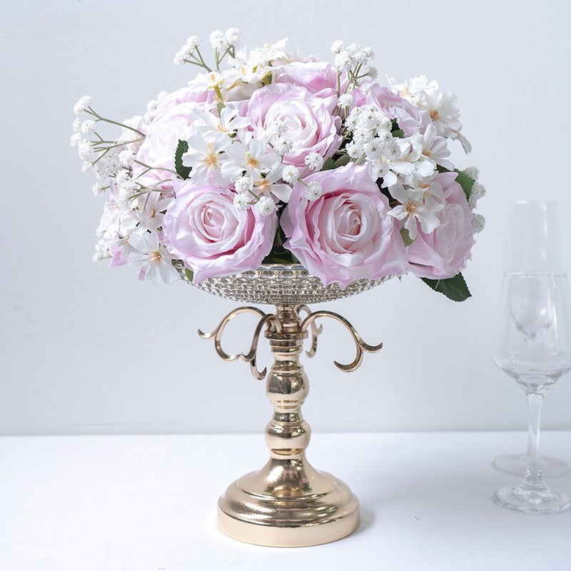 Flowerva Pastoral 30cm Rose Flower Ball Wedding Party Table Center Bonquet Arrangemen