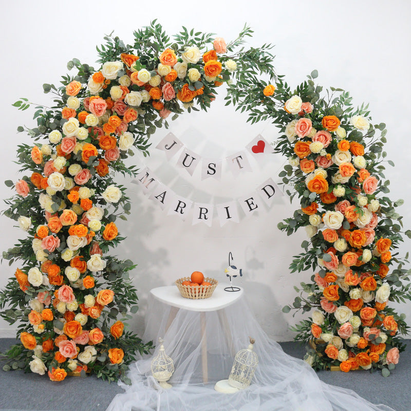 Flowerva Orange Blossoms Arch Floral Arrangement Wedding Floral Decor