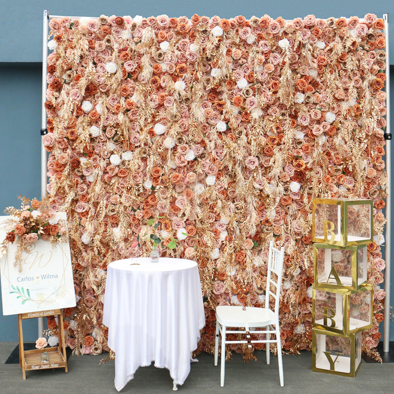Flowerva Enchanting Pink Floral Wall Decor Wedding Party Decoration Flower Wall