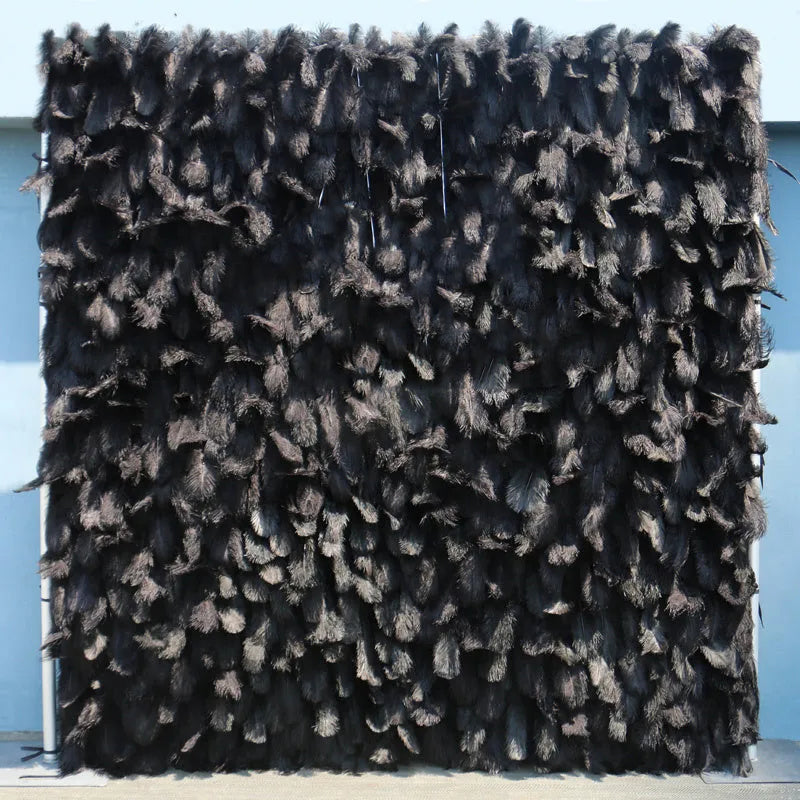 Flowerva Majestic Black Floral Wall Scene Decoration Stage Backdrop