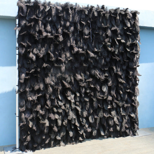 Flowerva Majestic Black Floral Wall Scene Decoration Stage Backdrop