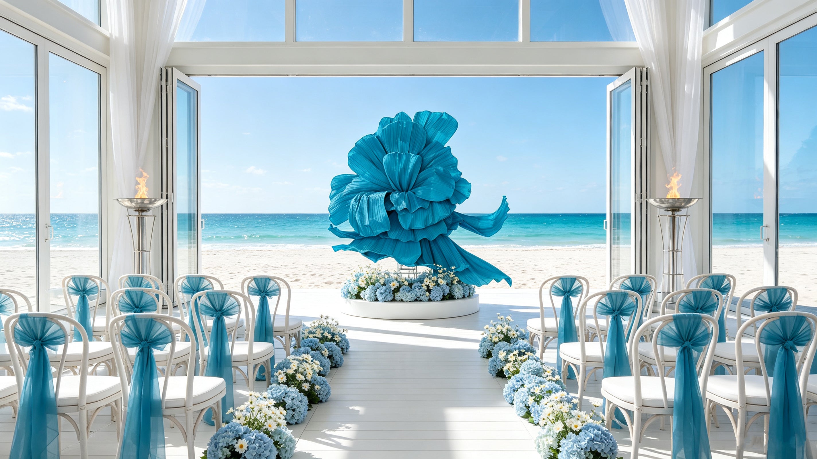 Minimalist Wedding Theme Ideas: Building Elegant Spaces with Fabric Flowers