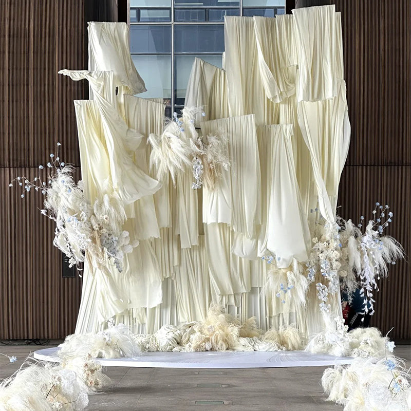 Milk Elastic Drapery