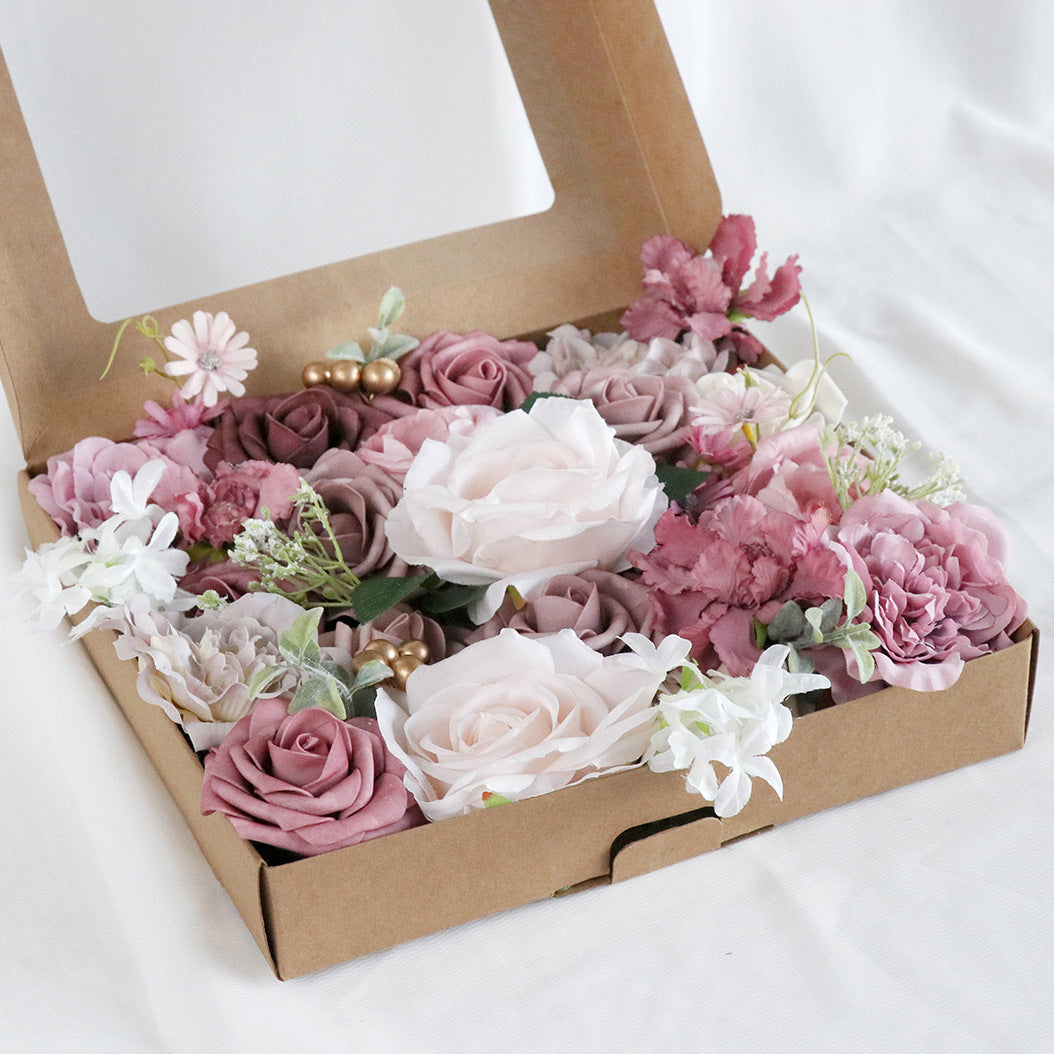 Boîte à fleurs de mariage Rose rose clair