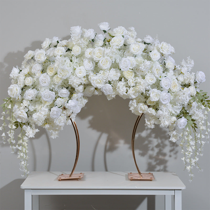 New Curved Shelf Flower Art Wedding Dining Table Placement Hanging Flower Arrangement Wedding Stage Window Display Hall Decoration Flower Arrangement