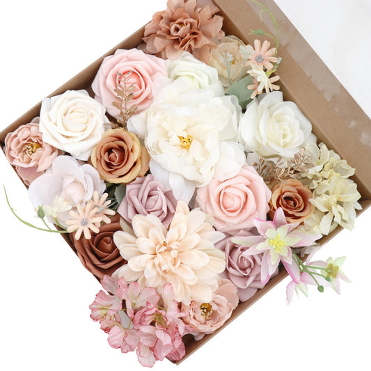 Wedding Flower Box  White Roses and Champagne
