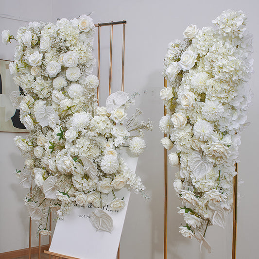 Flowerva Pink And White 5D Flower Art Set Wedding Background Arrangement