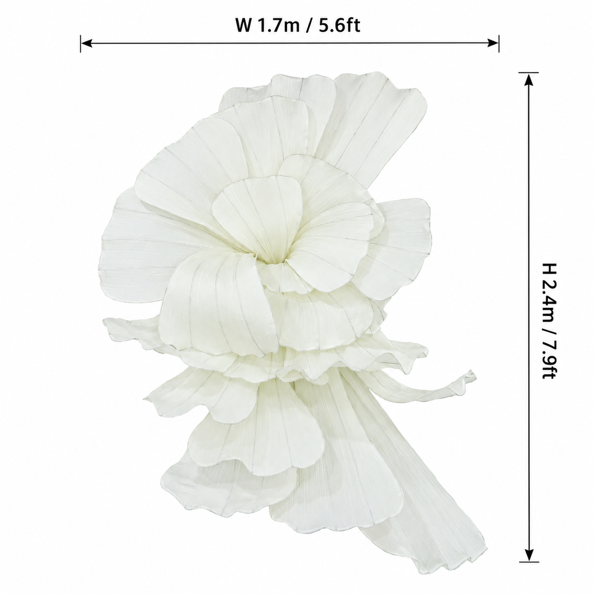 Flowerva Giant Ivory Flowing Flying Sky Event Decor