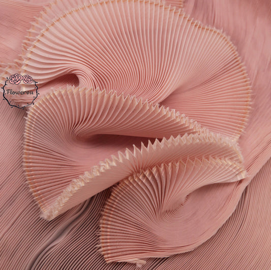 Tissu plissé en Organza plissé rose, tissu plissé en Organza pour robe de scène faite à la main, conception de tissu Unique