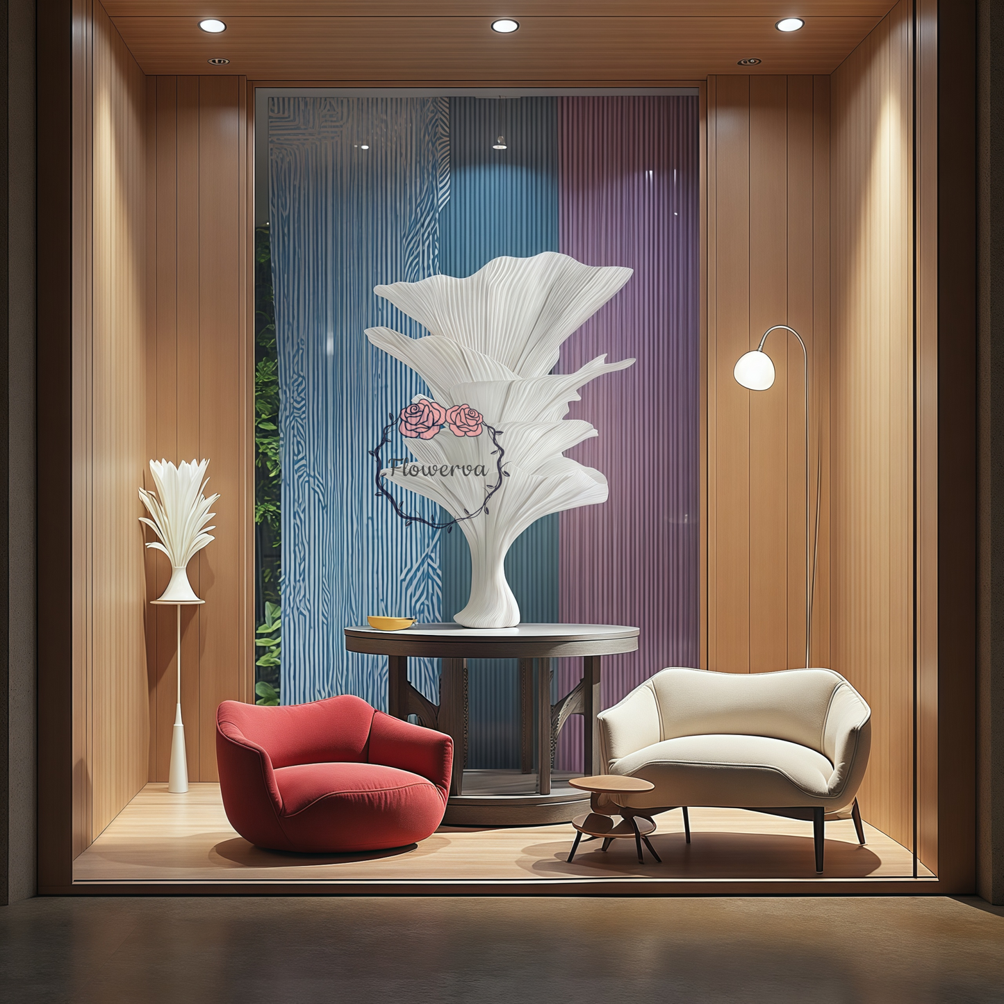 Flowerva "Romantic Light" Table Flower Wedding Decoration/Home Decor