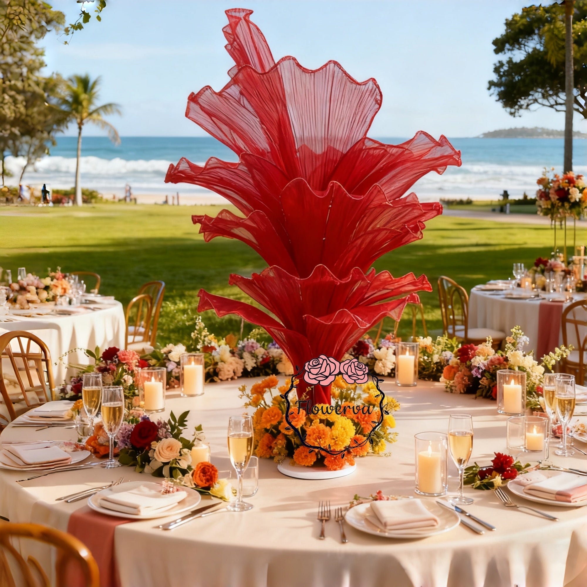 Flowerva Aesthetic Wedding Art Ceremony Red Vintage