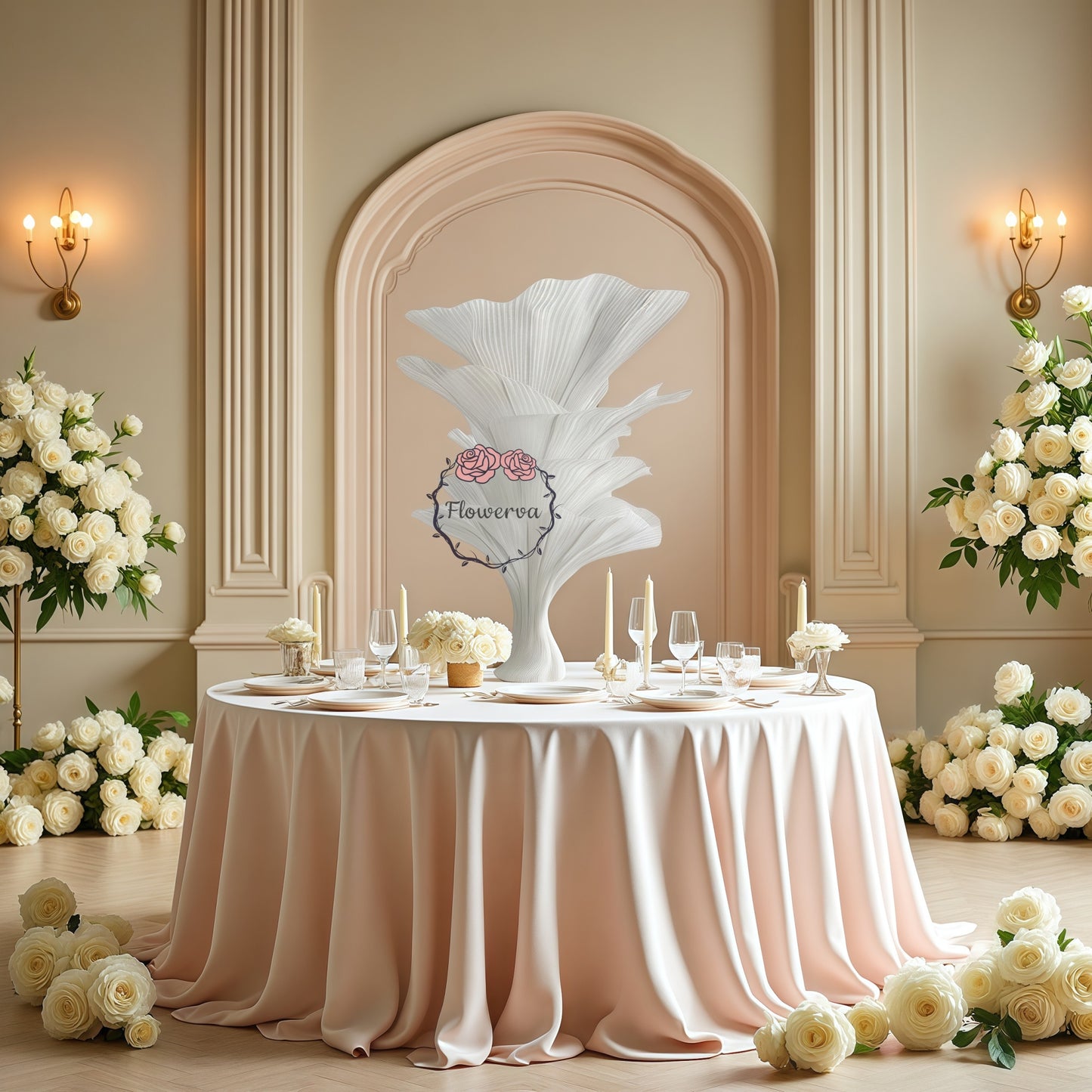 Flowerva "Romantic Light" Table Flower Wedding Decoration/Home Decor