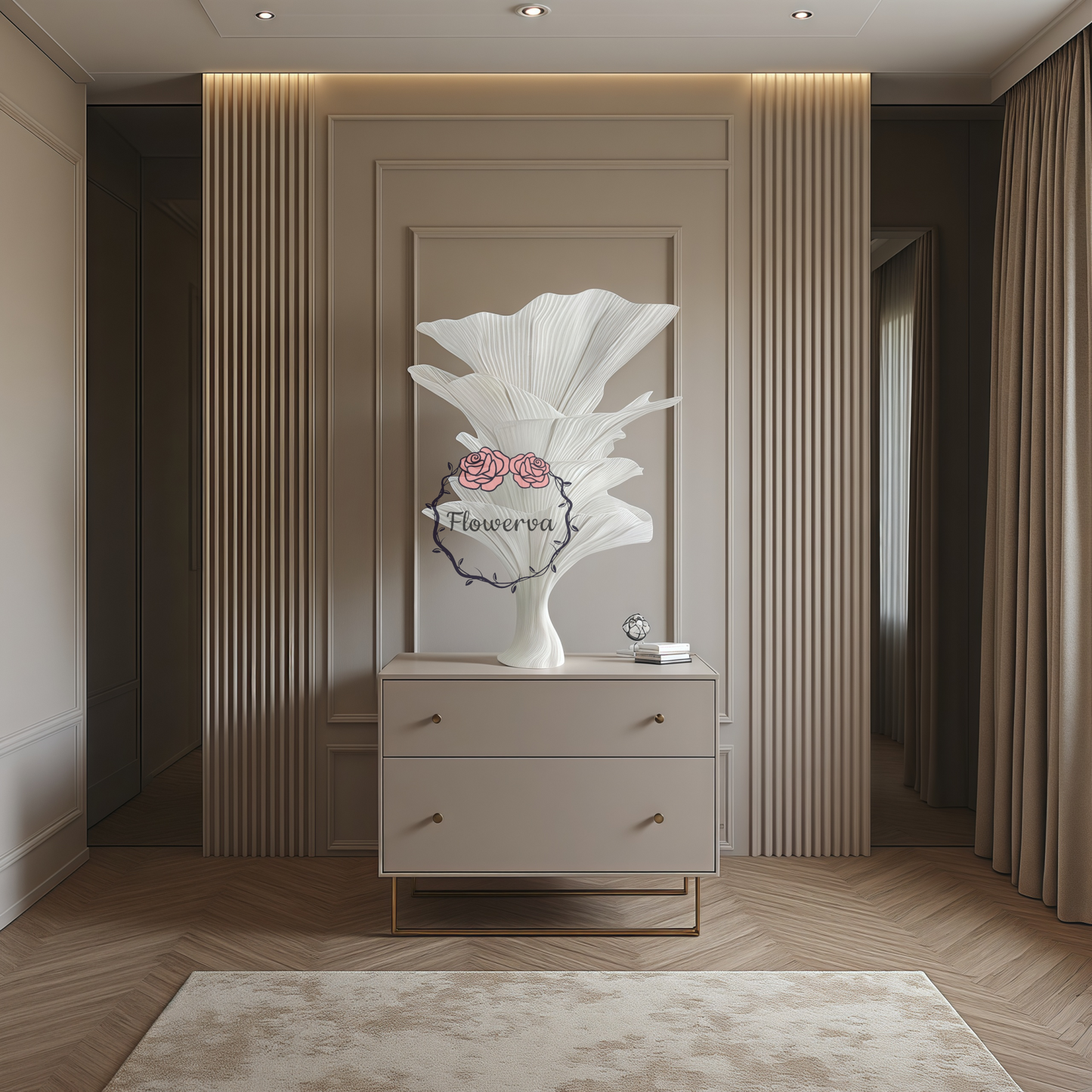 Flowerva "Romantic Light" Table Flower Wedding Decoration/Home Decor