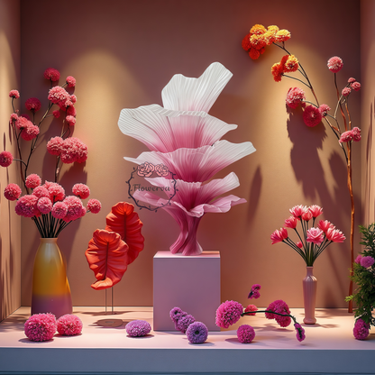 Flowerva "Romantic Light" Table Flower Wedding Decoration/Home Decor