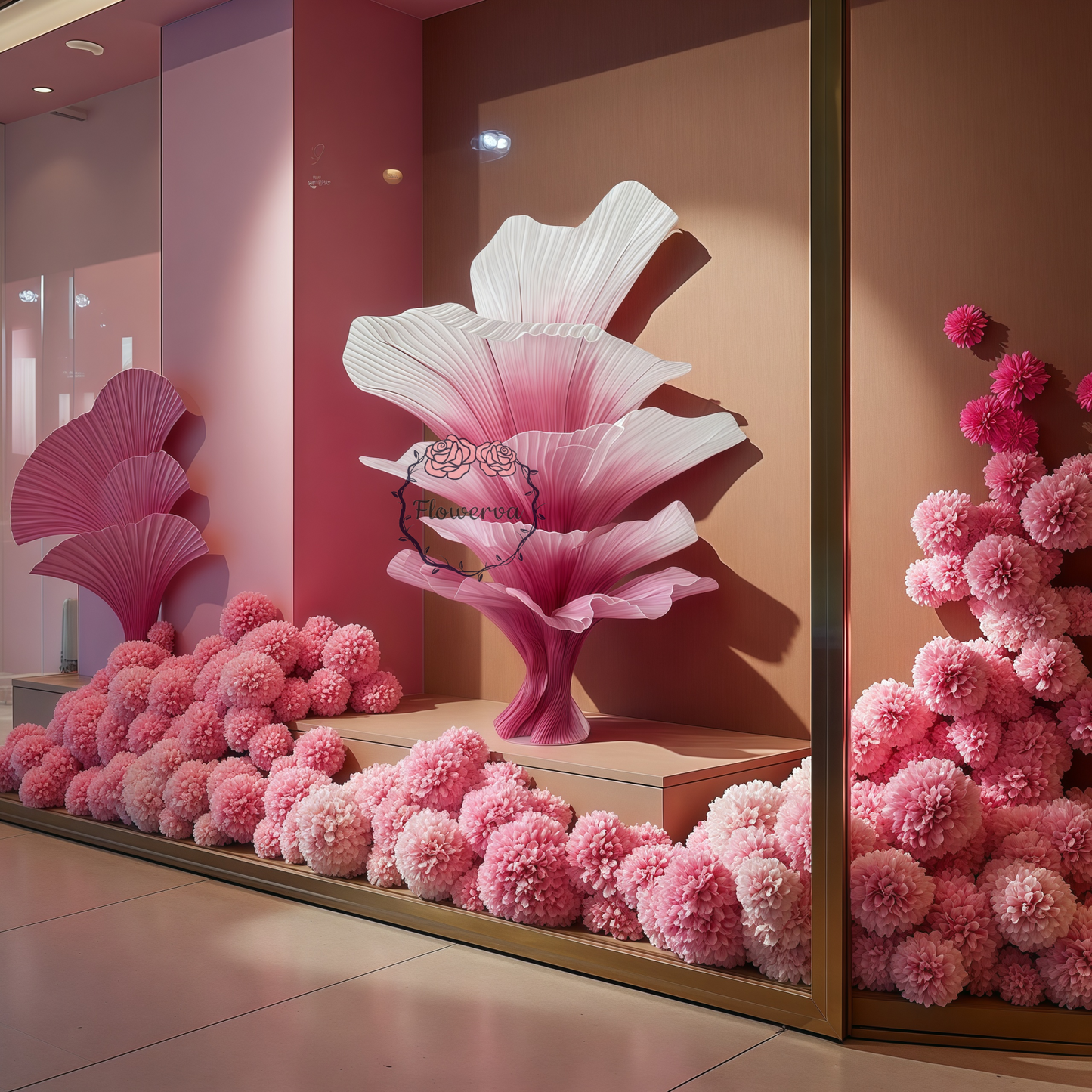 Flowerva "Romantic Light" Table Flower Wedding Decoration/Home Decor