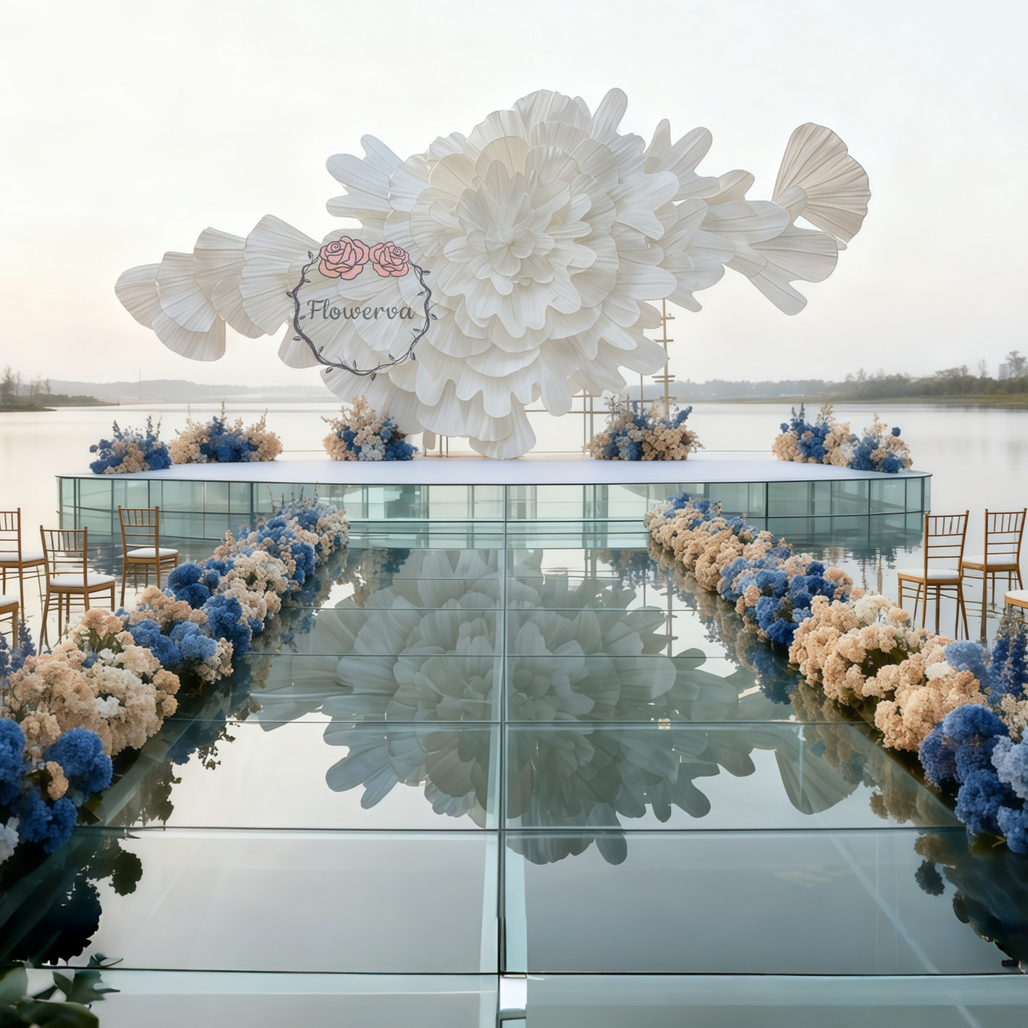 Flowerva "Flowers Blooming on the Clouds" Wedding Art Installation