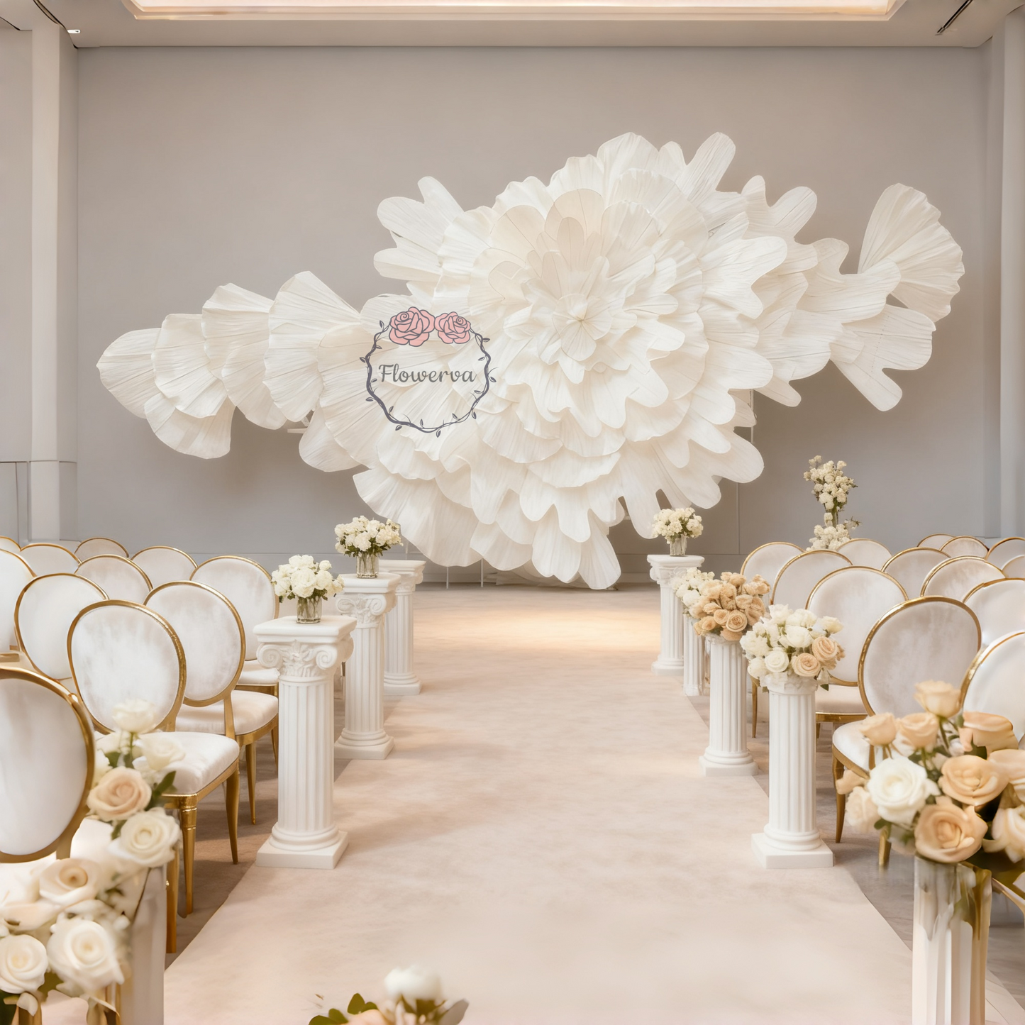Flowerva "Flowers Blooming on the Clouds" Wedding Art Installation