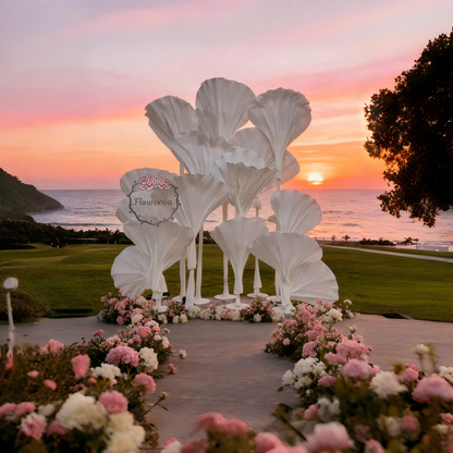 Flowerva Dreamy White Ginkgo Leaf Wedding Decoration(without flowers)