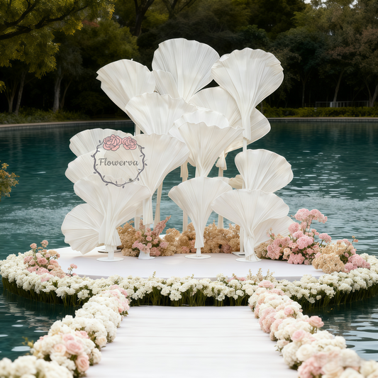Flowerva Dreamy White Ginkgo Leaf Wedding Decoration(without flowers)