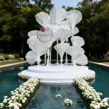 Flowerva Dreamy White Ginkgo Leaf Wedding Decoration(without flowers)
