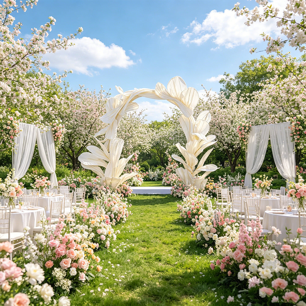 Flowerva Sculptural Petal Arch Wedding Decoration