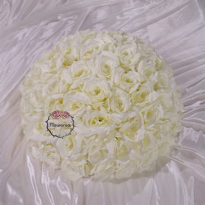 Flowerva 70/60/50/40/30cm White Rose Floral Ball Wedding Party Banquet Table Centerpieces