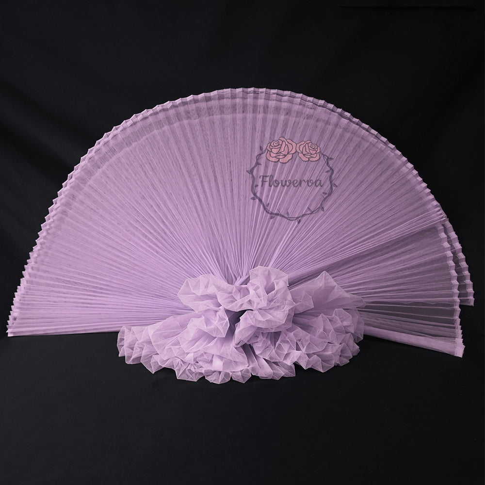 Charming And Elegant Light Violet Pleated Fabric Bouquet