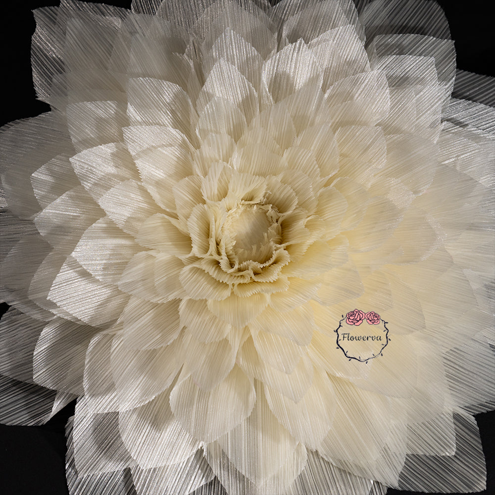 Flowerva Cream Giant Dali Fabric Flower Decor