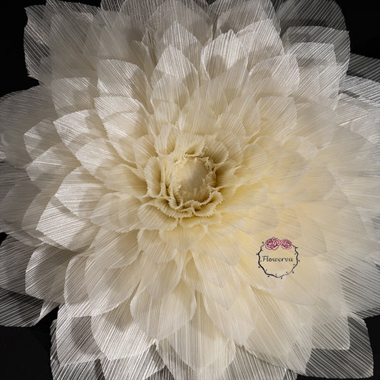 Flowerva Cream Giant Dali Fabric Flower Decor