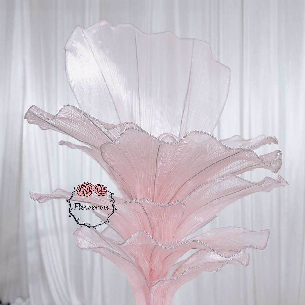 Flowerva Light Pink Table Flower Wedding Decoration (With Base)