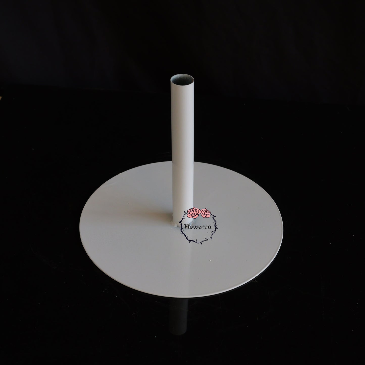 Flowerva Sturdy Matte White Base Stand