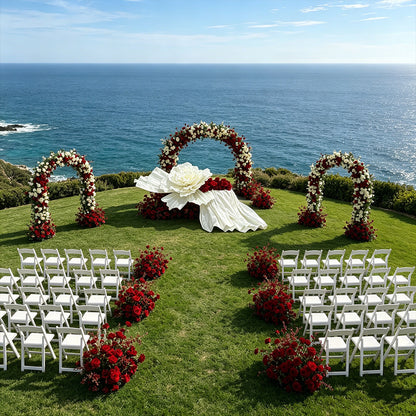 Flowerva Opulent Satin Atelier Installation Wedding Decor