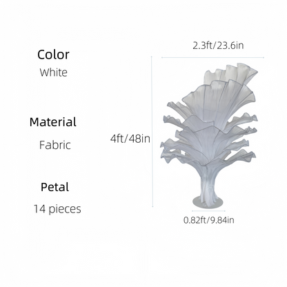 Flowerva Pure White Artistic Wedding Table Decorations