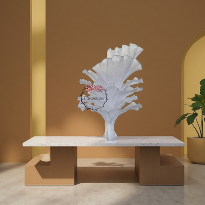 Flowerva Pure White Artistic Wedding Table Decorations