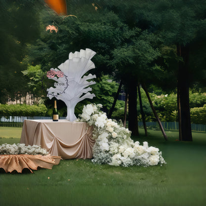 Flowerva Pure White Artistic Wedding Table Decorations