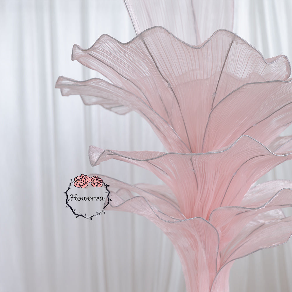 Flowerva Light Pink Table Flower Wedding Decoration (With Base)