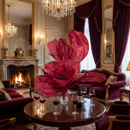 Flowerva Crimson Dream Silk Textured Table Flower