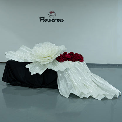 Flowerva Opulent Satin Atelier Installation Wedding Decor