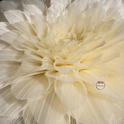 Flowerva Cream Giant Dali Fabric Flower Decor
