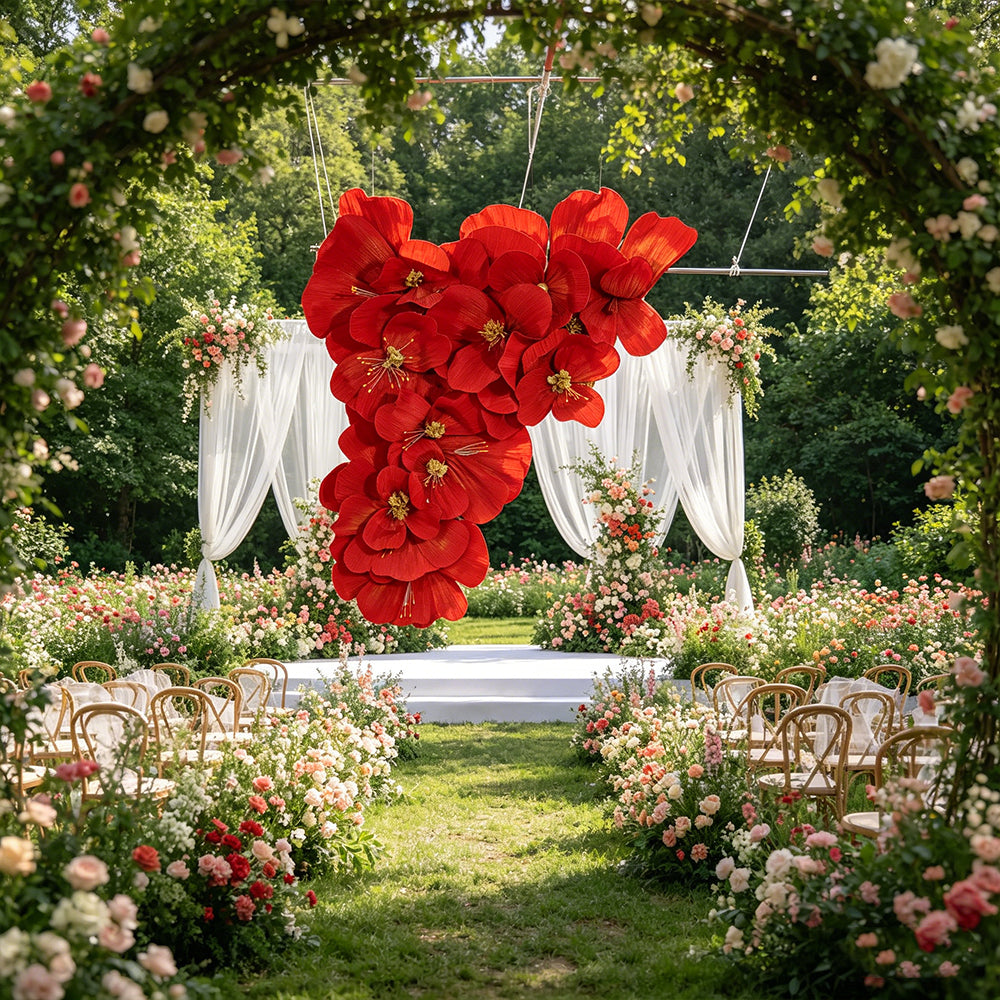 Flowerva Scarlet Cascade Orchid Wedding Decor