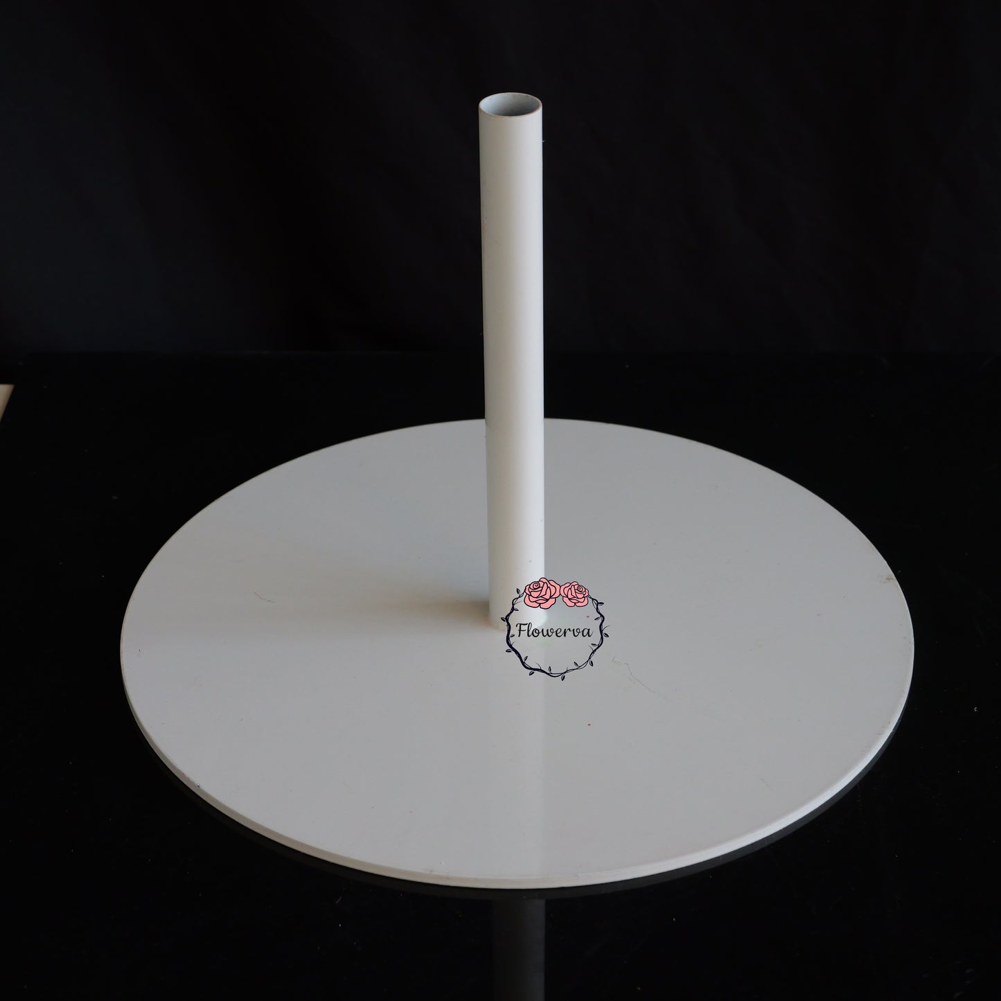 Flowerva Sturdy Matte White Base Stand