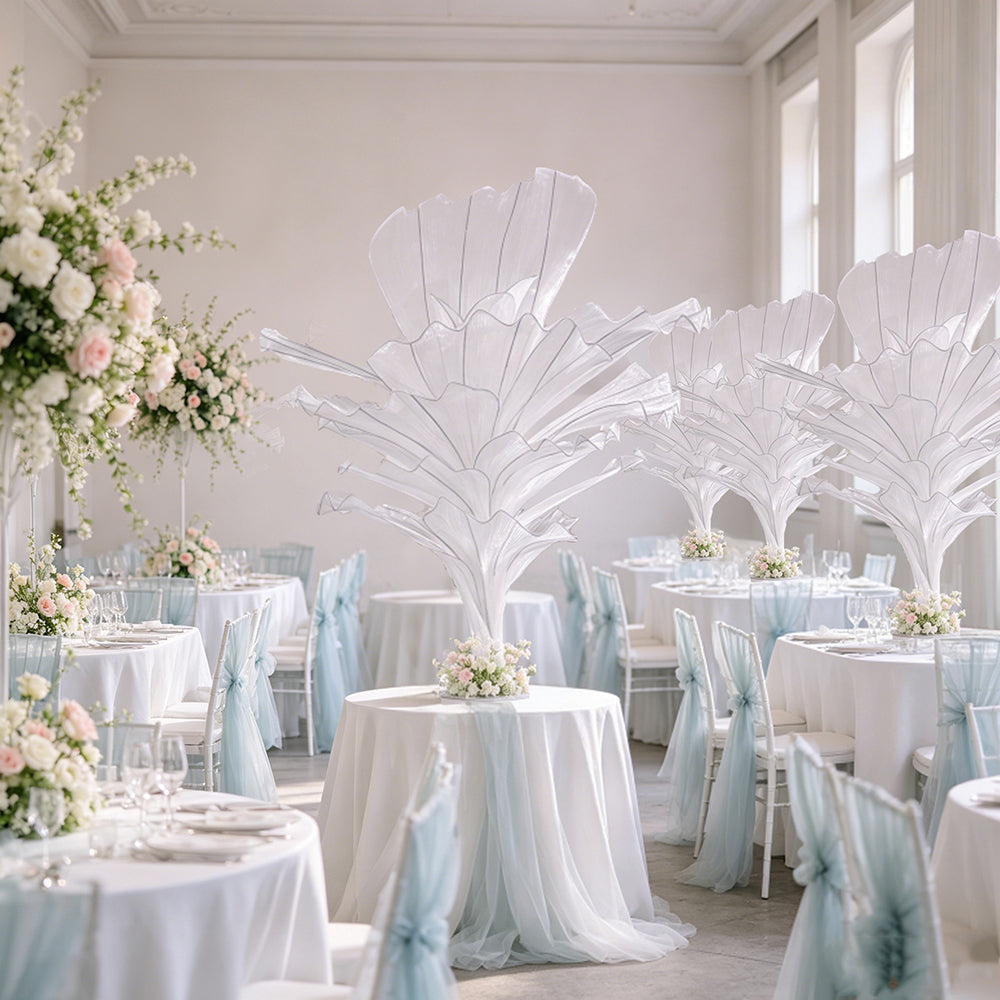 Flowerva Pure White Artistic Wedding Table Decorations