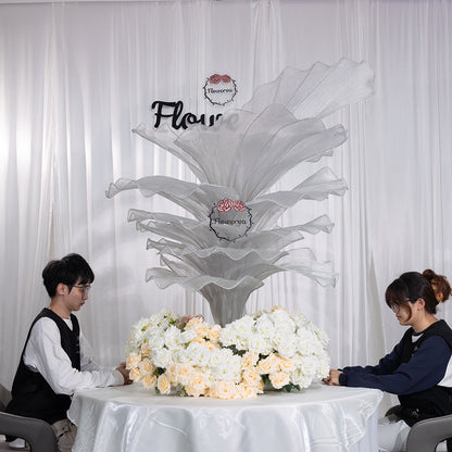 Flowerva Height Fabric Table Flower Wedding Decor(Without Flowers)