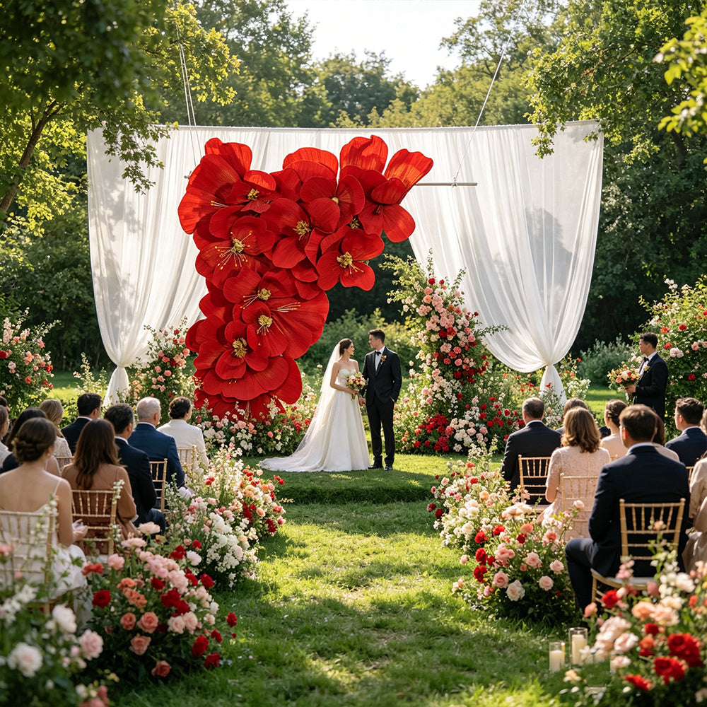 Flowerva Scarlet Cascade Orchid Wedding Decor