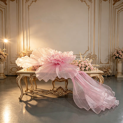 Flowerva Luminous Ruffle Veilscape Wedding Decoration