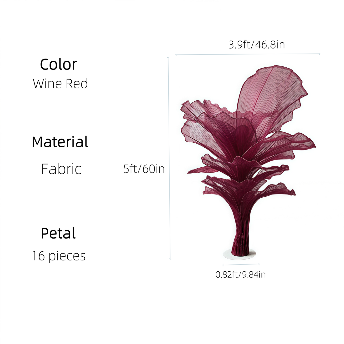 Ensemble de 36 pétales semi-finis