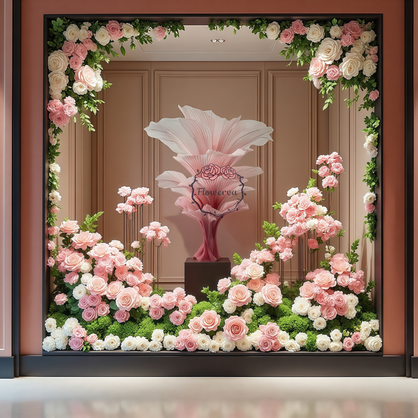 Flowerva Merlot Table Flower Wedding Table Centerpiece