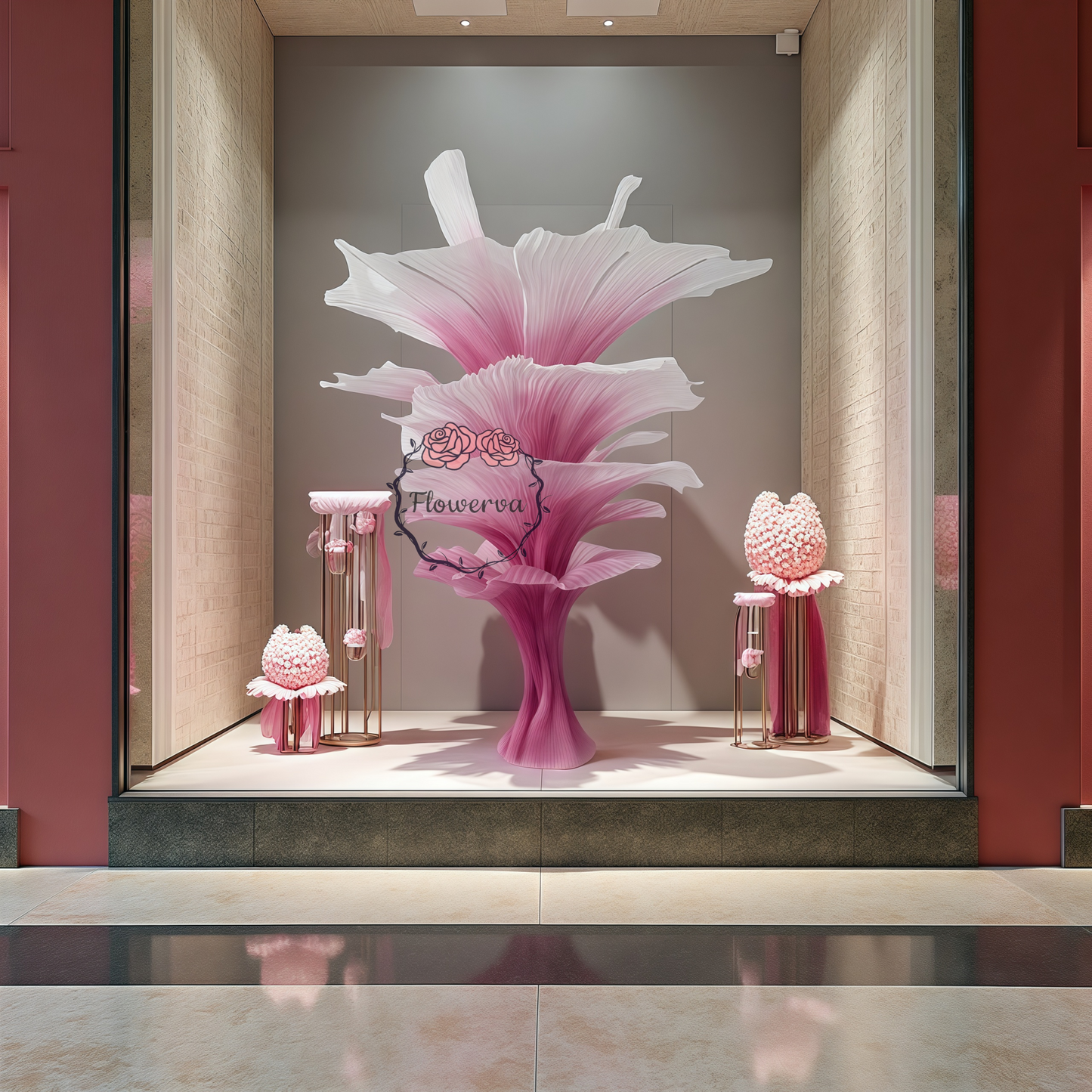 Flowerva "Romantic Light" Table Flower Wedding Decoration/Home Decor