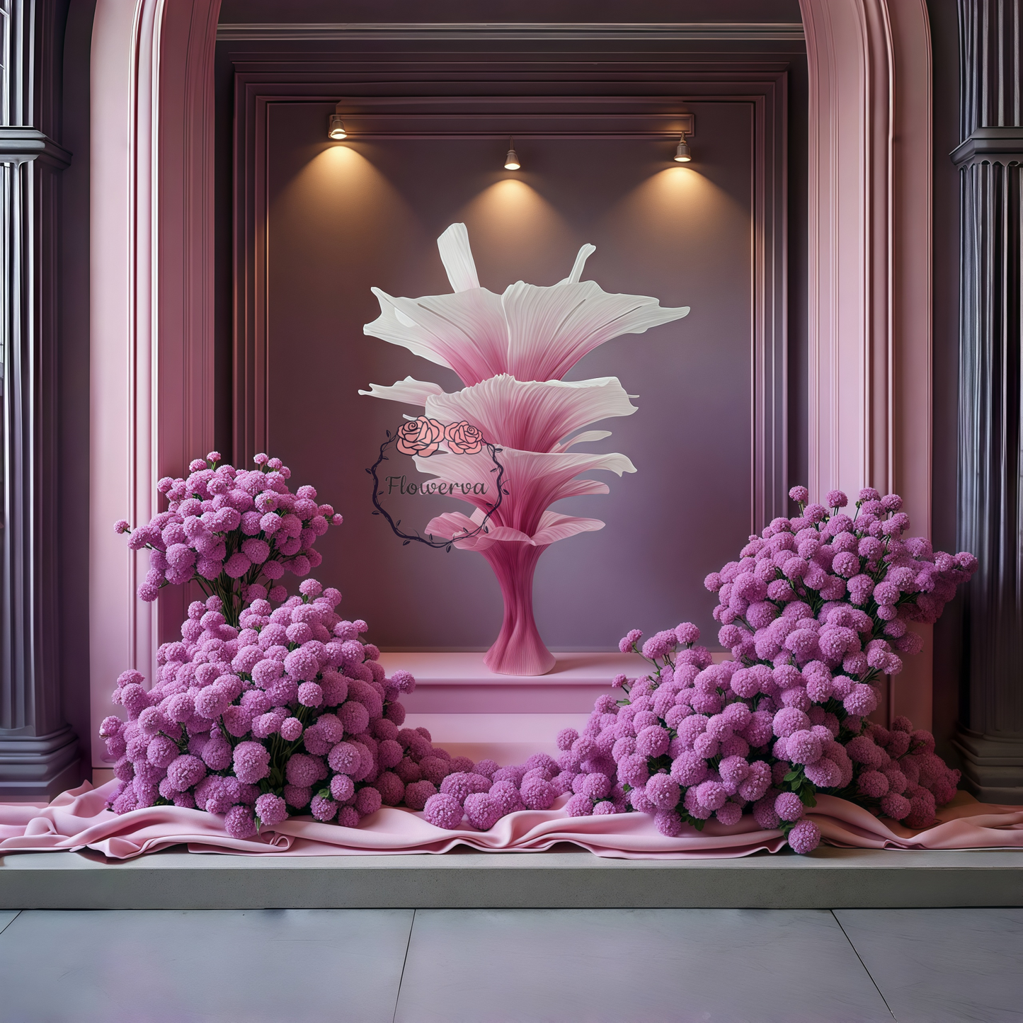 Flowerva "Romantic Light" Table Flower Wedding Decoration/Home Decor