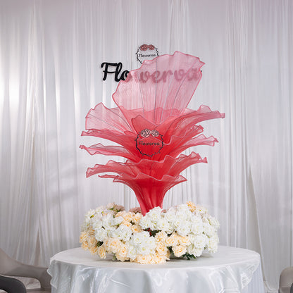 Flowerva Height Fabric Table Flower Wedding Decor(Without Flowers)